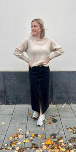 Mschzebina ada denim skirt - black wash