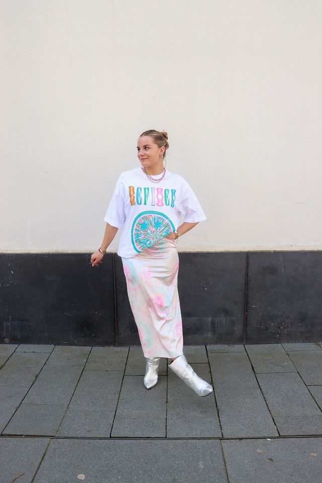 Oversized smiley shirt Maggy - off white