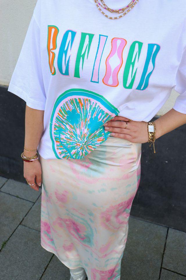 Oversized smiley shirt Maggy - off white