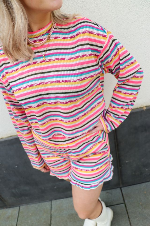Stripped cropped top Lola - multi color