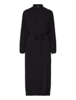 slfvaleria ls ankle plisse dress - black