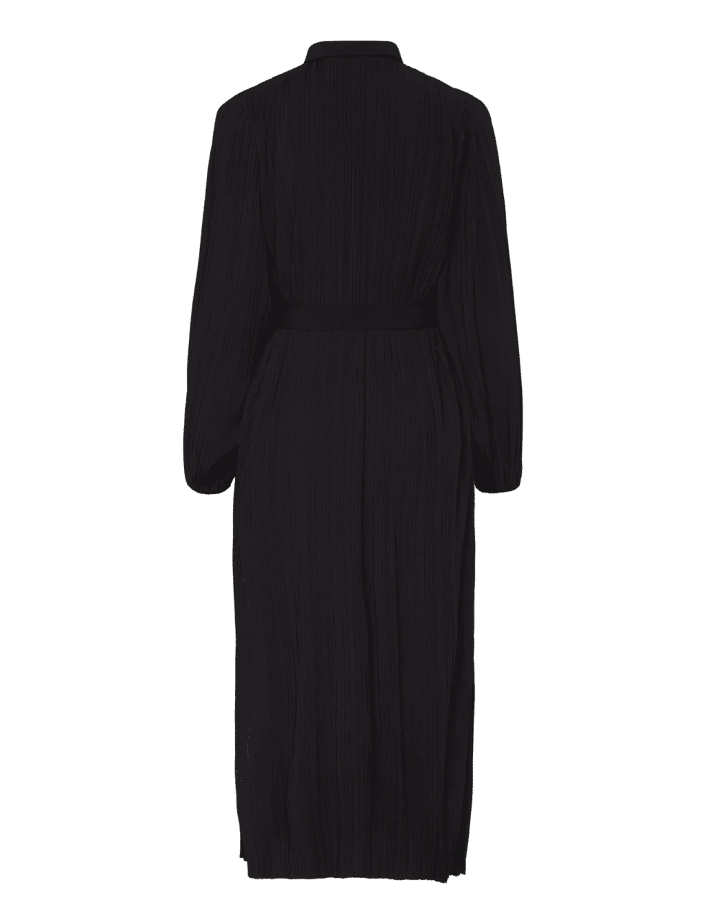 slfvaleria ls ankle plisse dress - black