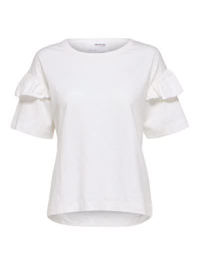 Slfrylie ss florence tee noos - snow white