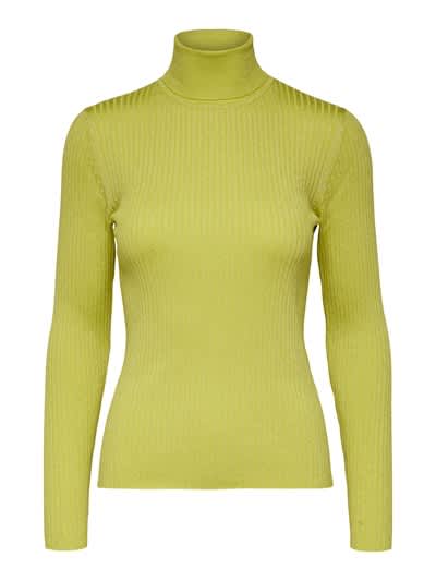 Slflydia ls knit rollneck lurex - evening primrose