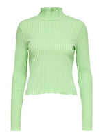 Slfwilma ls high neck top - pistachio green