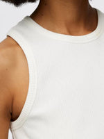 Slfanna o-neck tank top noos - snow white