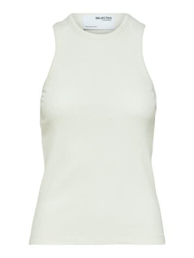 Slfanna o-neck tank top noos - snow white
