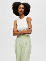Slfanna o-neck tank top noos - snow white