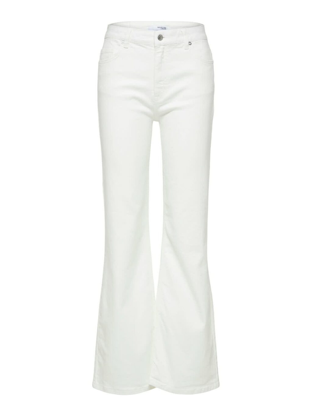 Slftone-vinnie hw bootcut white jeans - whlaper white