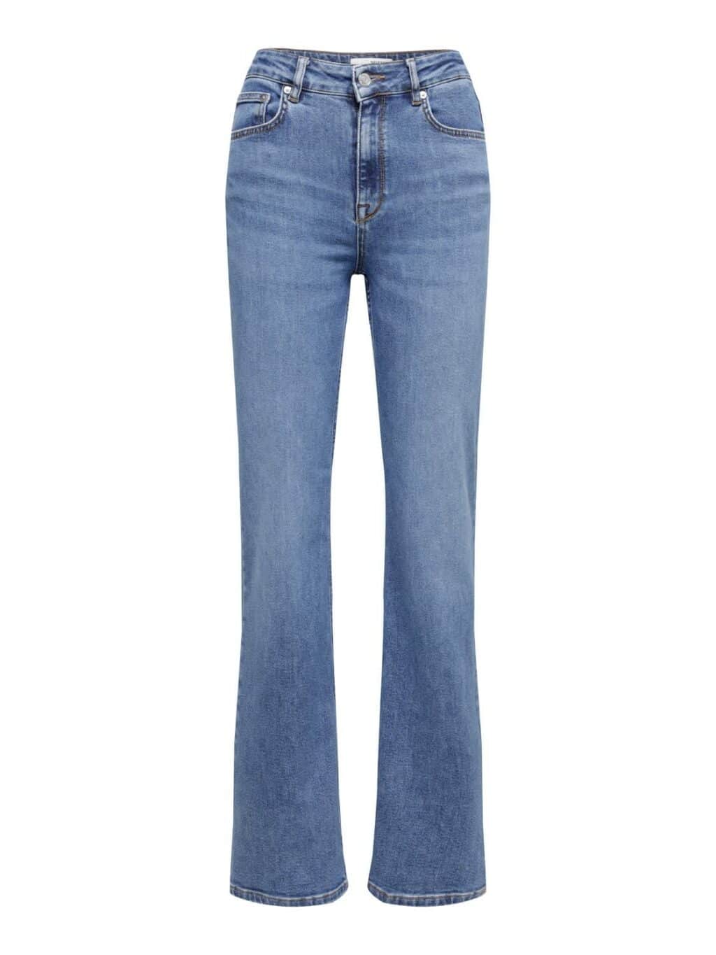 Slftone hw mid blue bootcut jeans w noos - medium blue denim