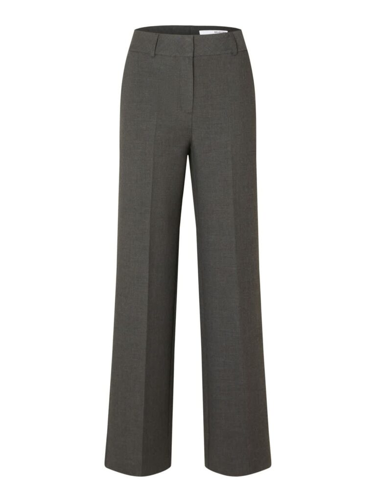 slfrita mw wide pant dgm - dark grey