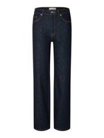 Slfalice hw long wide moon blue jeans - dark blue denim