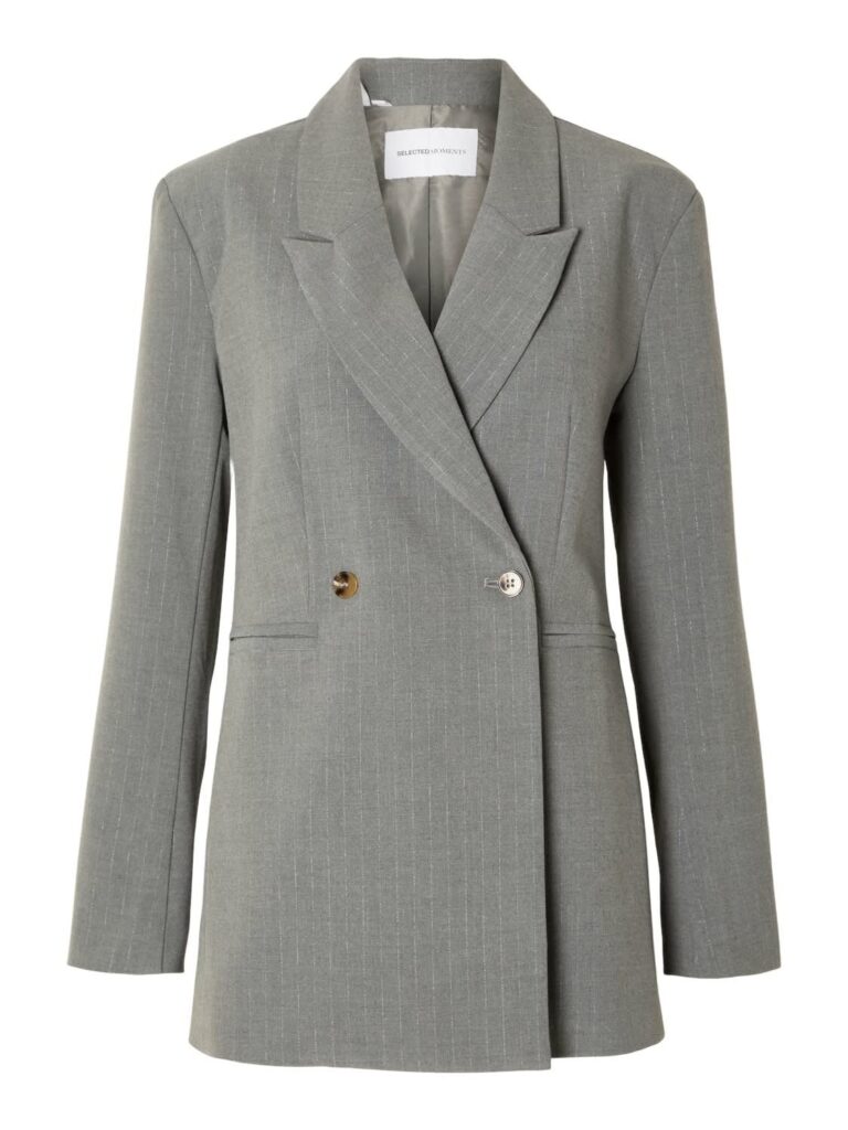 Slfdoa ls classic blazer - dark grey