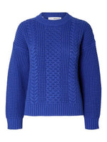 slfbrianne ls knit o-neck - surf the web
