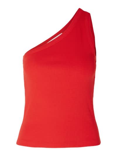 SLFANNA ONE SHOULDER TOP - Flame scarlet