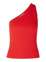 SLFANNA ONE SHOULDER TOP - Flame scarlet