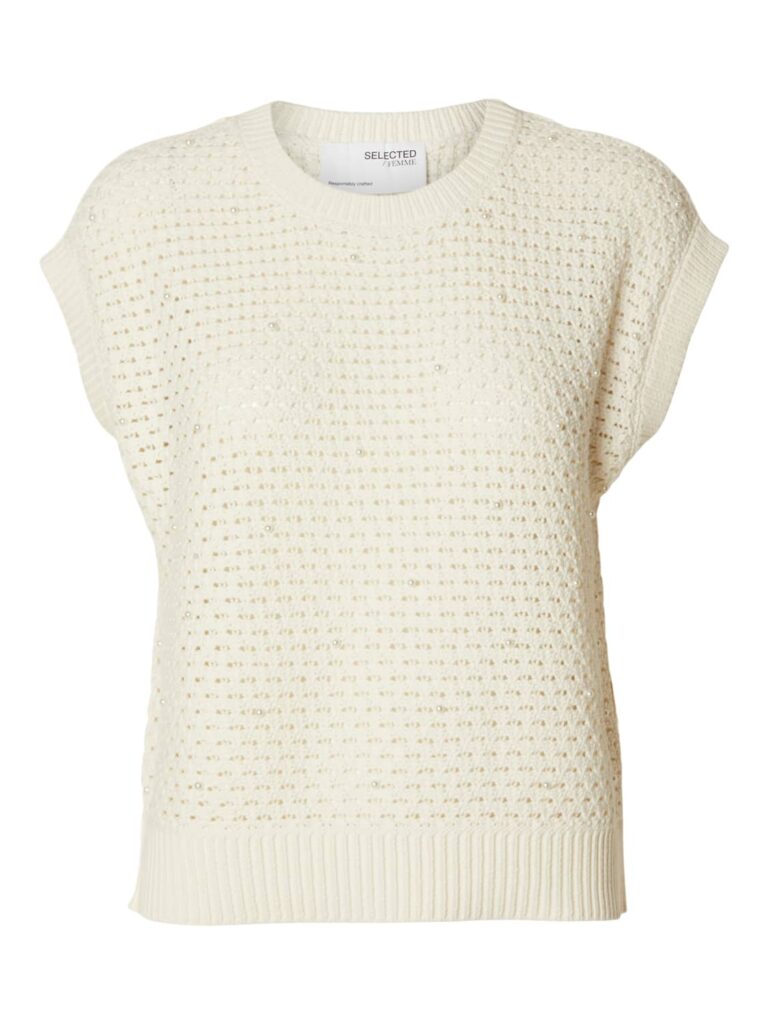 Slfpenny knit vest - Birch