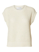 Slfpenny knit vest - Birch