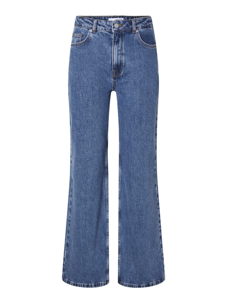 Slfalice hw wide long blue jeans noos