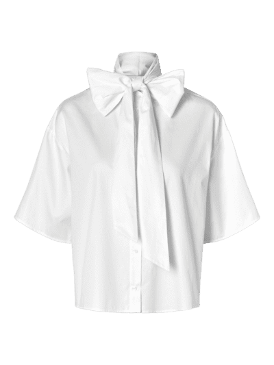Slfjuno 3/4 bow shirt - bright white
