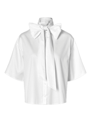 Slfjuno 3/4 bow shirt - bright white