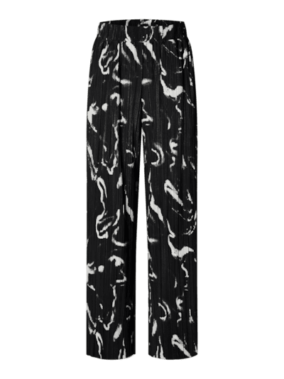 Slfrya ellie hw plisse pant - black