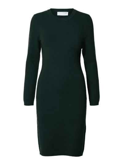 Slfkamma ls midi knit dress - scarab
