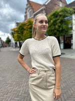 Yaschaneo SS knit top - Birch