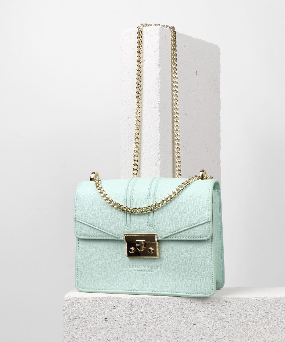 Roros bag - peppermint green/gold