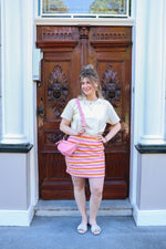 Knitted crochet mini skirt JOYCE