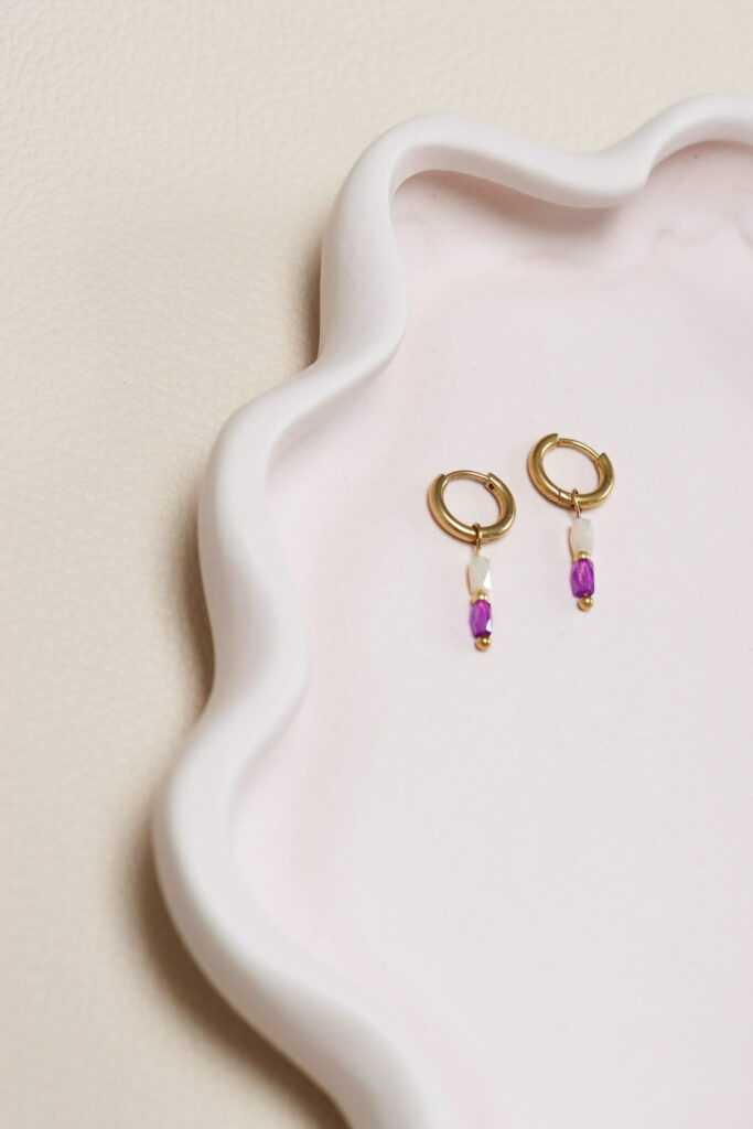 Single terra purple hoop gold
