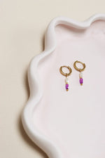 Single terra purple hoop gold