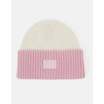 Kara badge beanie os - egret/pink