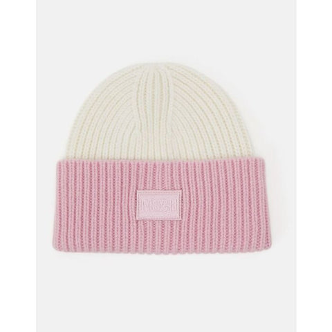 Kara badge beanie os - egret/pink