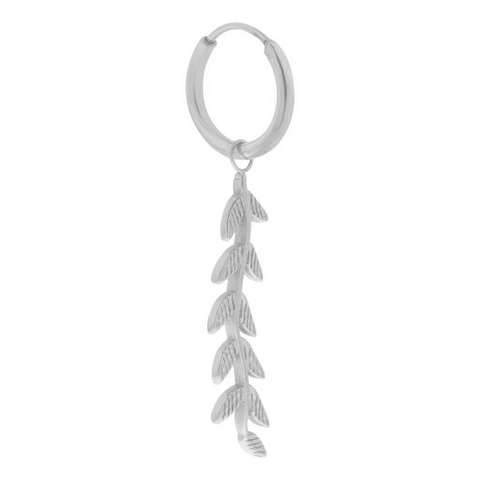 Single twiggy hoop silver