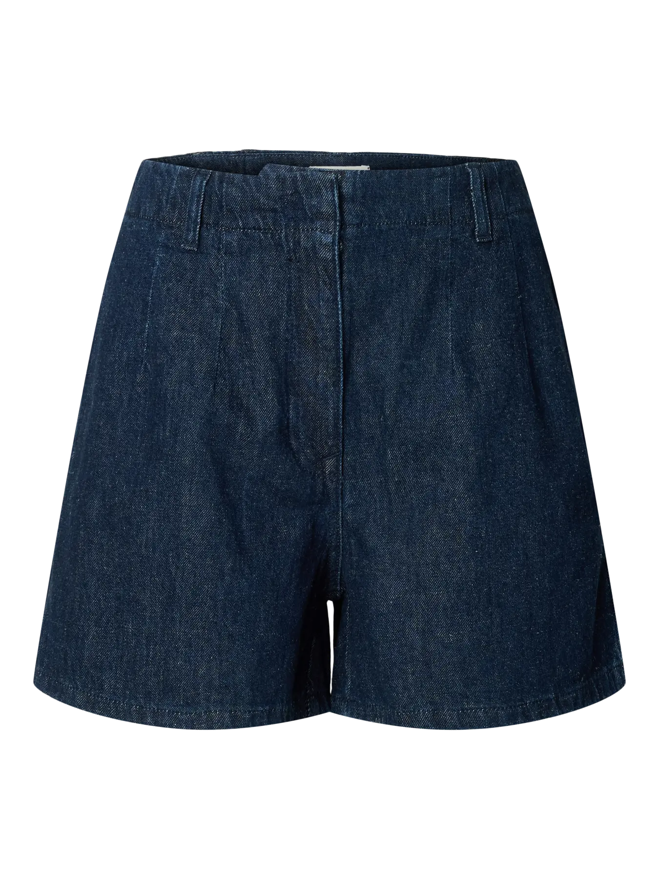 Slfhanny hw mini denim shorts - dark blue denim