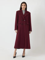 Yasroyla ls wool blend long coat - port royale