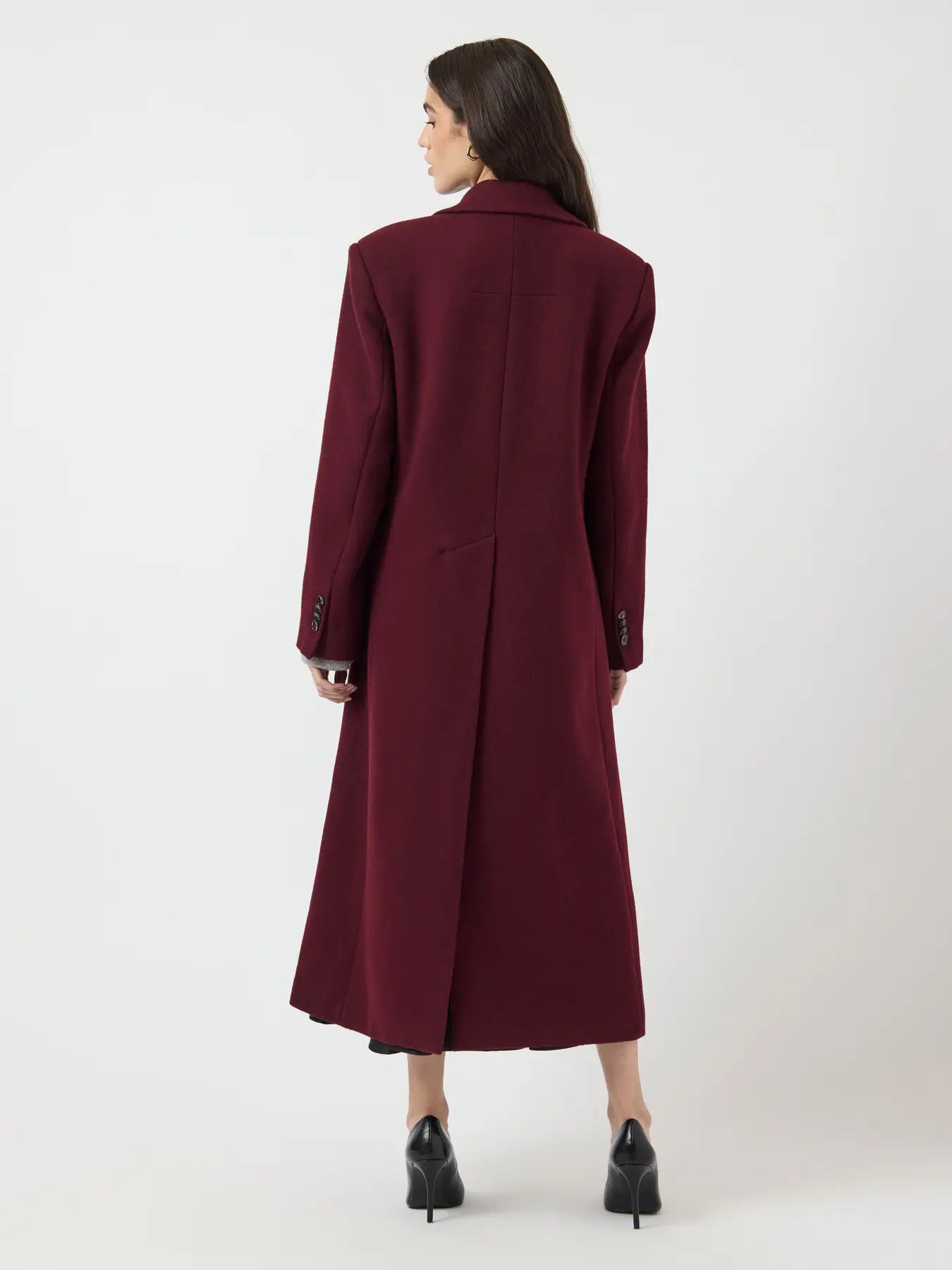 Yasroyla ls wool blend long coat - port royale