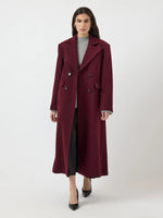 Yasroyla ls wool blend long coat - port royale