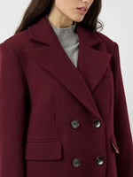 Yasroyla ls wool blend long coat - port royale