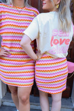 Knitted crochet mini skirt JOYCE
