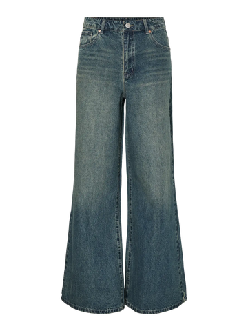 Yassiva hmw wide jeans - medium blue denim brown wash