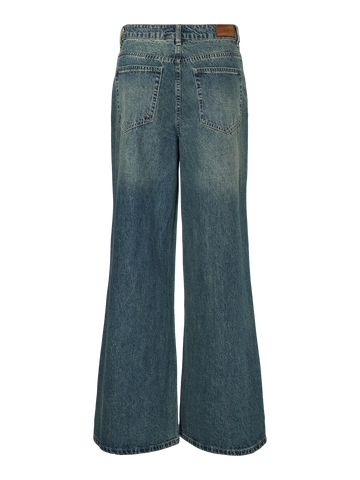 Yassiva hmw wide jeans - medium blue denim brown wash
