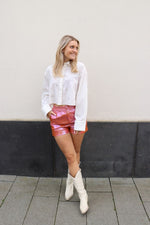 Shiny pu short LYNN