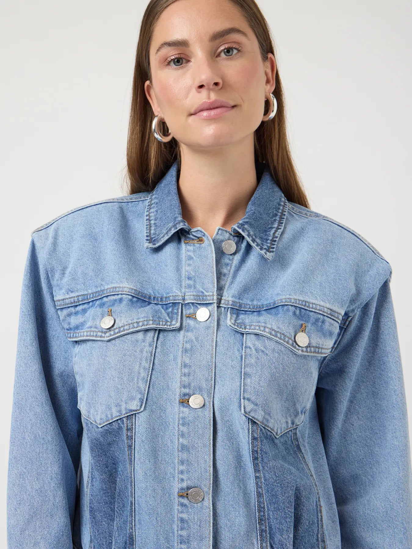 Yasfaro ls denim jacket s. - light blue denim