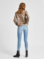 SLFSOPHIA MW SKINNY MID BLUE JEAN U NOOS - MEDIUM BLUE DENIM