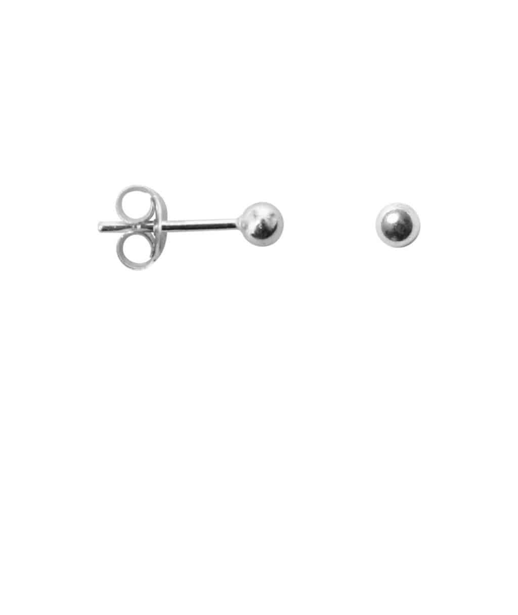 SILVER MEDIUM DOT EARRING