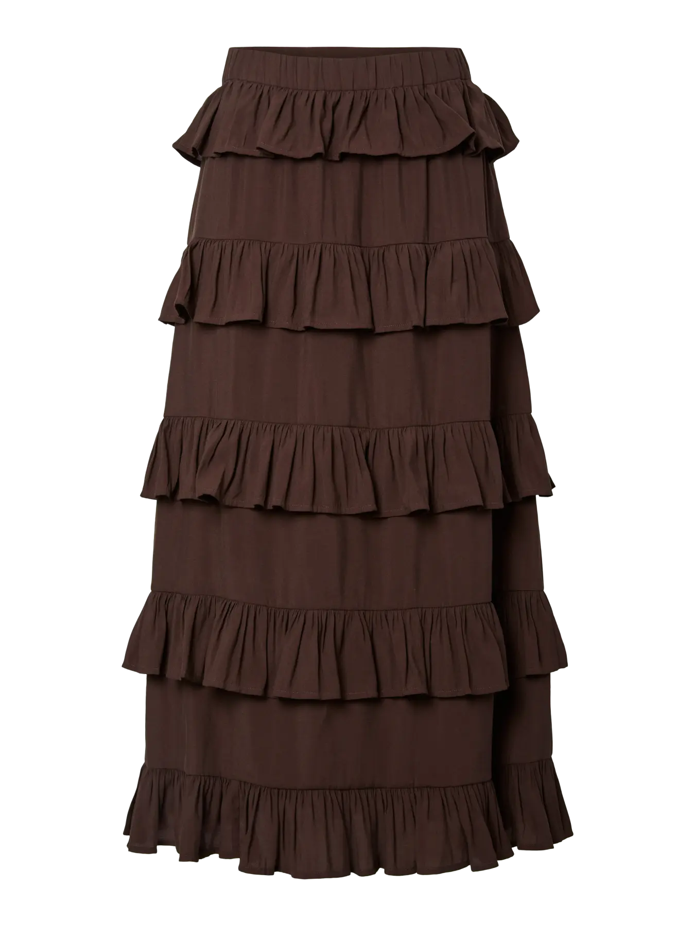 Yaswima hw ankle skirt s - coffee bean