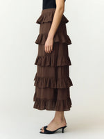 Yaswima hw ankle skirt s - coffee bean