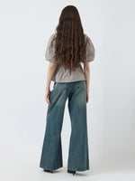 Yassiva hmw wide jeans - medium blue denim brown wash